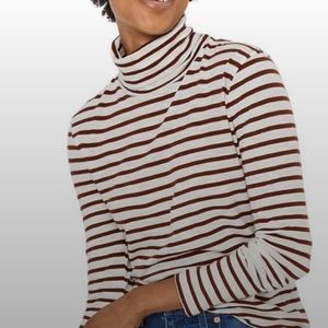 Madewell Turtle Neck Stripe Long sleeve shirt Size L